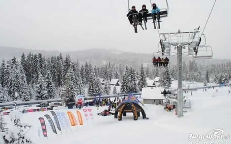 Celodenní skipas na denní a večerní lyžování v oblíbeném polském středisku Jurgow Ski