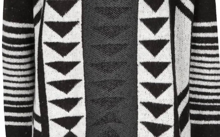 Černo-krémový dámský vzorovaný cardigan PEP Firth