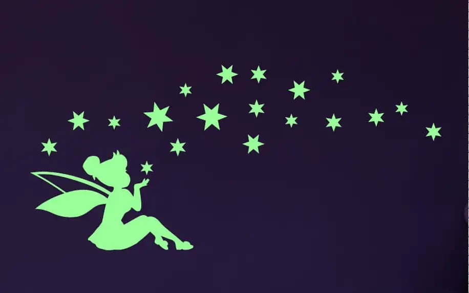 Samolepka svítící ve tmě Fanastick Fairy And The Stars