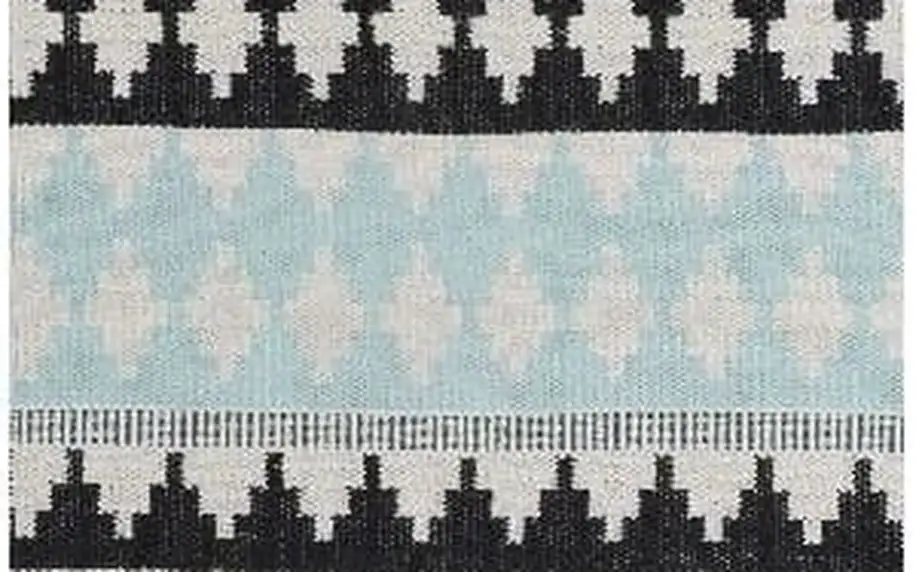 Modrý bavlněný koberec Linie Design Nantes, 80 x 250 cm - doprava zdarma!