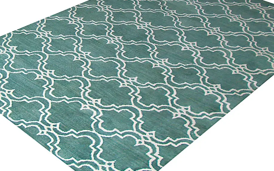 Zelený vlněný koberec Bakero Riviera, 153 x 244 cm - doprava zdarma!