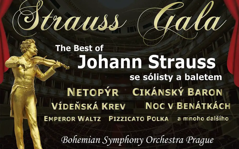 Galakoncert melodií Johanna Strausse s baletem