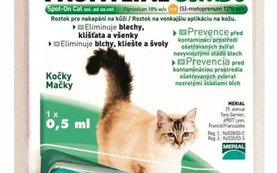 Pipeta Frontline Combo Spot - on Cats 1 x 0,5 ml (malé kočky)