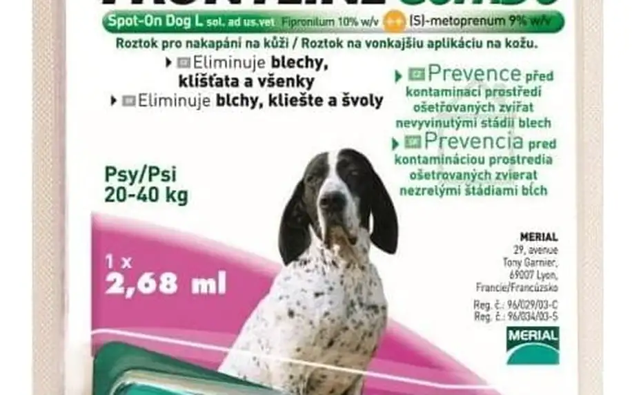 Pipeta Frontline Combo Spot - on Dog L 1 x 2,68 ml (pes 20 - 40kg)
