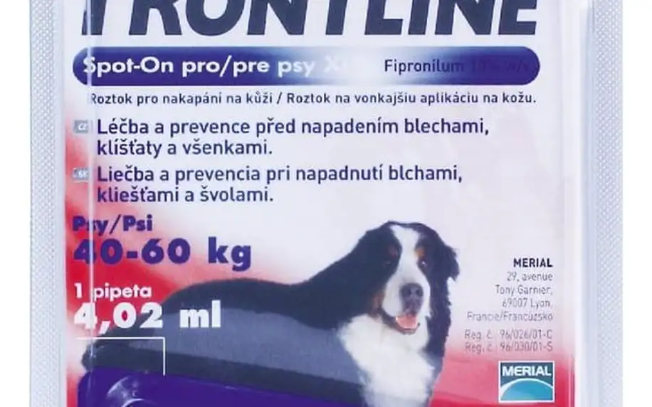 Pipeta Frontline Spot - On Dog XL 1 x 4,02 ml (pes 40 - 60kg) červená