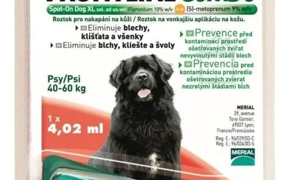 Pipeta Frontline Combo Spot - on Dog XL 1 x 4,02 ml (pes 40 - 60kg)