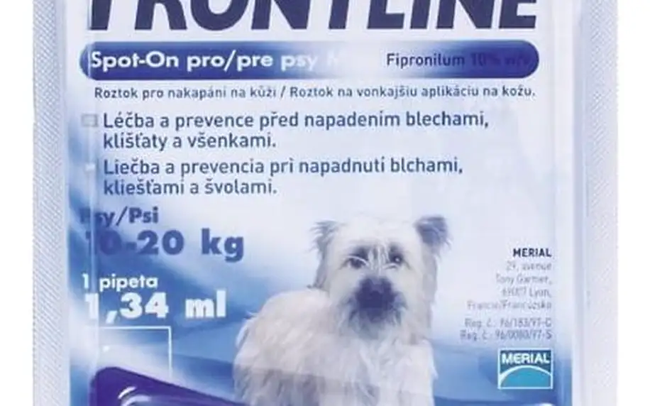 Pipeta Frontline Spot - On Dog M 1 x 1,34 ml (pes 10 - 20kg) modrá