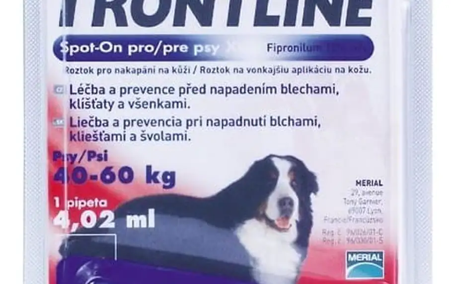 Pipeta Frontline Spot - On Dog XL 1 x 4,02 ml (pes 40 - 60kg) červená