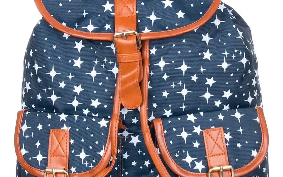 Batoh Hvězdy textilní A4 Backpack ekokůže