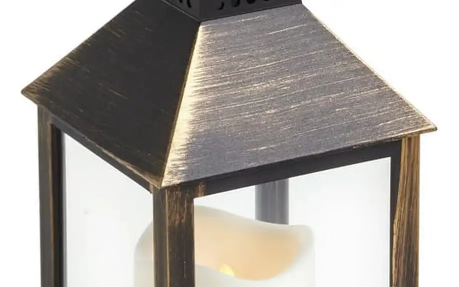 Lucerna max - s led svíčkou, 10,5/24/10,5 cm