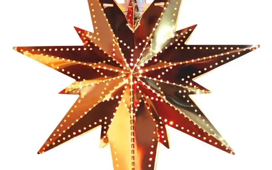 STAR TRADING Plechová závěsná hvězda Copper Betlehem, měděná barva, kov