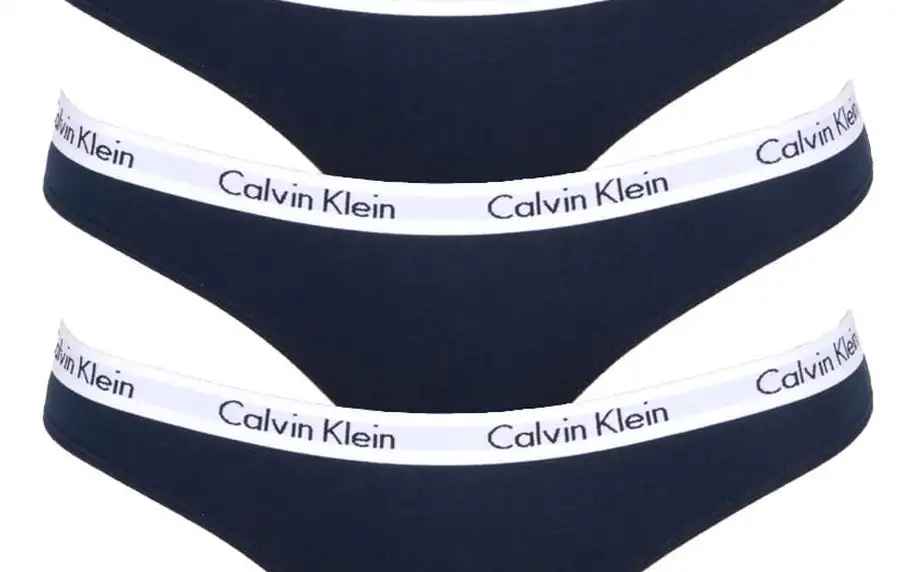 3PACK dámské kalhotky Calvin Klein bikini černé M