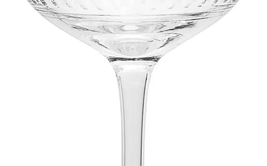 Bloomingville Sklenička na šampaňské Clear Glass, zlatá barva, čirá barva, sklo