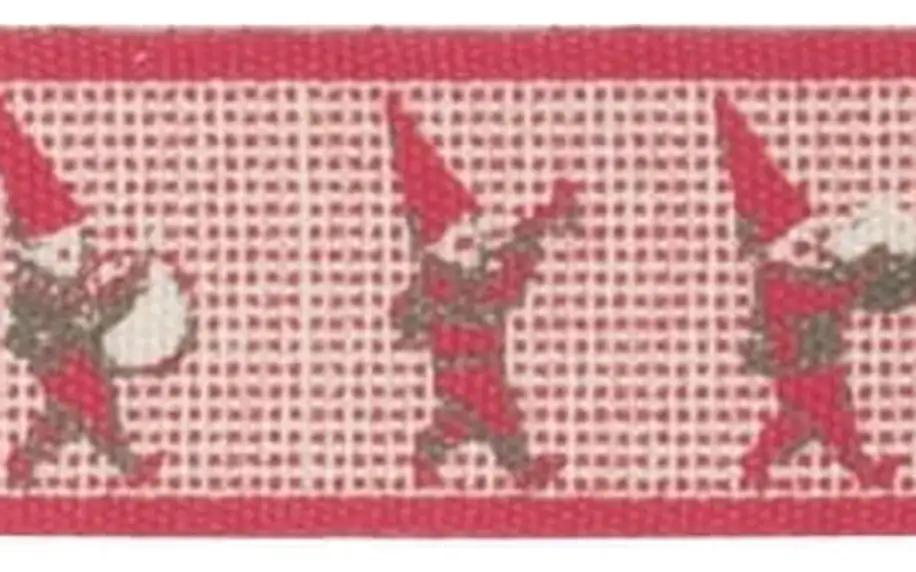 Maileg Dekorativní stuha Pixy, červená barva, textil