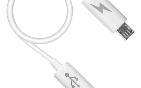 Kabel Forever MicroUSB/Lightning, 25cm bílý (DATOTGAPIP5TFOWH)