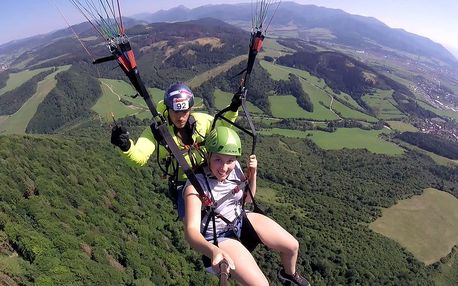 Tandemový paragliding - vyhlídkový let