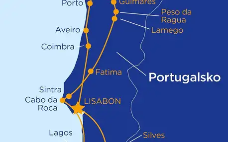Portugalsko letecky na 8 dnů, polopenze