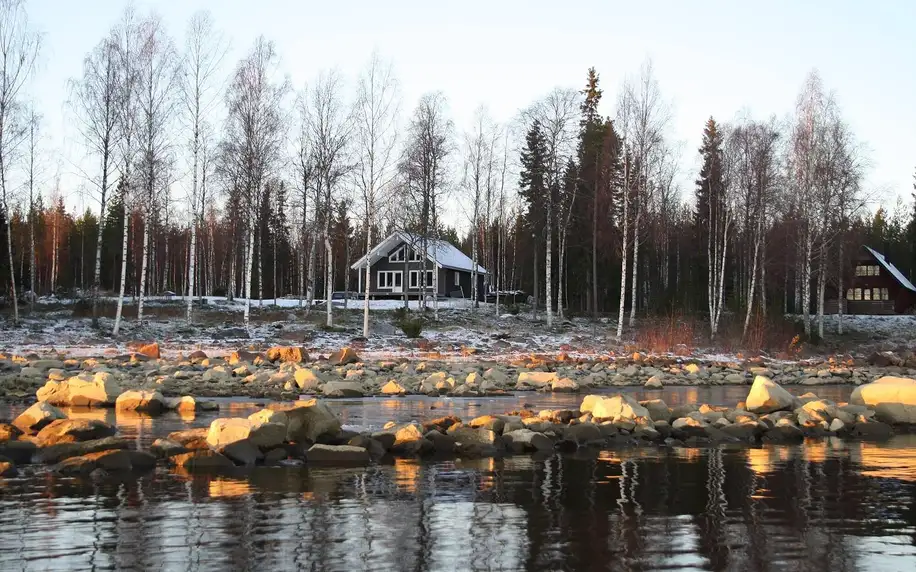 Srub ve Švédsku až pro 11 os.: ryby i polární záře
