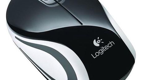 Myš Logitech Wireless Mini Mouse M187 černá (/ optická / 2 tlačítka / 1000dpi) (910-002731)