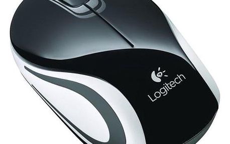 Myš Logitech Wireless Mini Mouse M187 černá (/ optická / 2 tlačítka / 1000dpi) (910-002731)