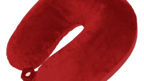 Emako, Cestovní polštář půlměsíc, červený, 30x30x11cm