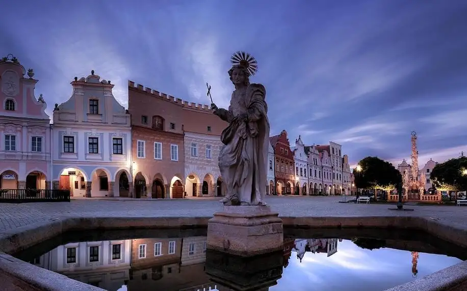Ubytujte se na historickém náměstí v Telči zapsané na seznamu UNESCO