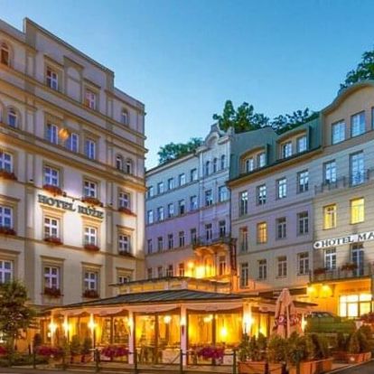 Karlovy Vary: Hotel Růže **** s až 5 wellness a léčebnými procedurami, kávou a zákuskem i polopenzí