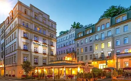 Karlovy Vary: Hotel Růže **** s až 5 wellness a léčebnými procedurami, kávou a zákuskem i polopenzí