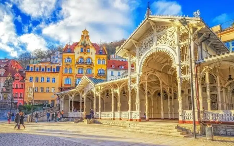 Karlovy Vary: Art Deco WOLKER **** s neomezeným wellness, až 8 procedurami a polopenzí + dítě do 15 let zdarma