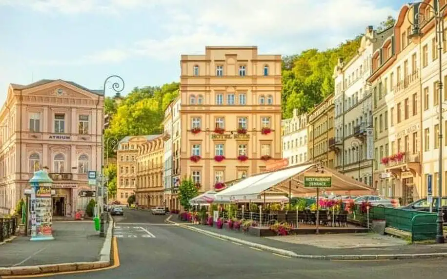 Karlovy Vary: 8 dní v Hotelu Růže **** s 15 léčebnými procedurami, vstupem do Alžbětiných lázní + plná penze