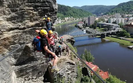 Via Ferrata: lezení po Pastýřské stěně v Děčíně