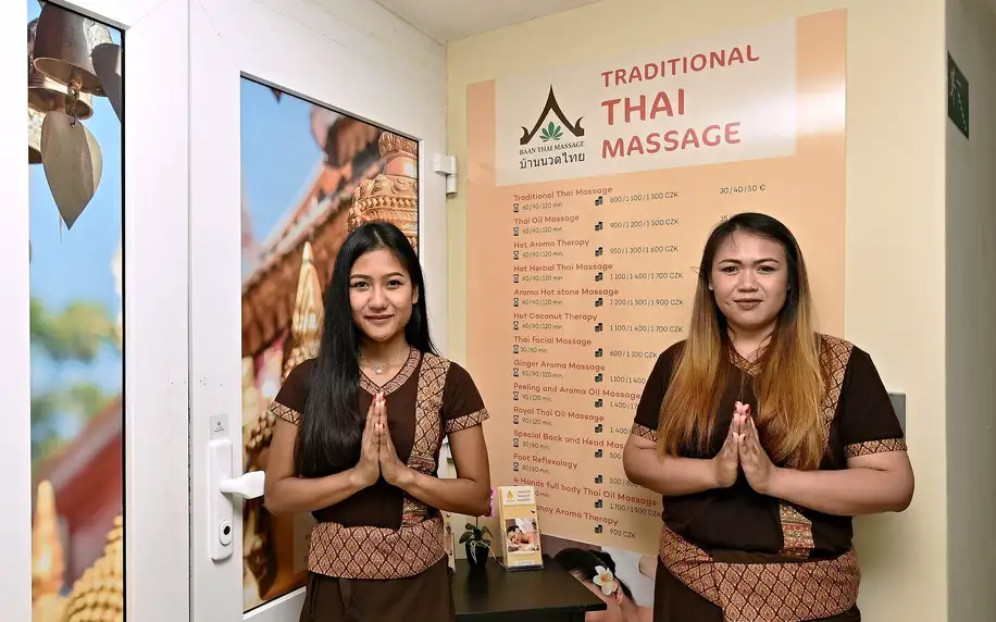 Hodinová thajská masáž dle výběru pro jednoho i pár