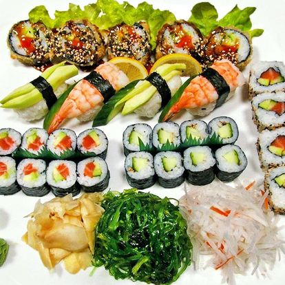 Sushi sety s 29 nebo 39 ks: losos, krevety i úhoř