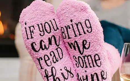 Hřejivé bavlněné ponožky s vtipným nápisem