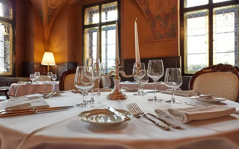 Degustační večeře s lahví vína v luxusní restauraci U Malířů 1543 na Malé Straně