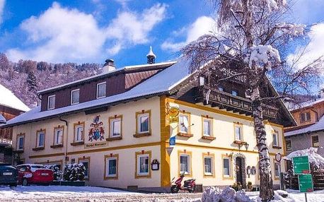 Rakousko: Pobyt u ski areálů ve slovenském Penzionu Gasthof Mentenwirt s chutnou polopenzí a slevovou kartou