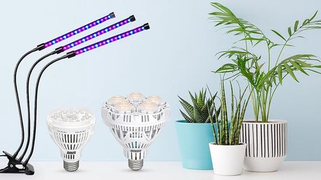 LED osvětlení i žárovky pro domácí pěstování rostlin