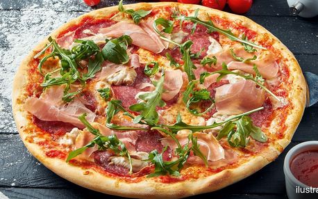 Pizza o průměru 32 cm podle výběru z 11 druhů