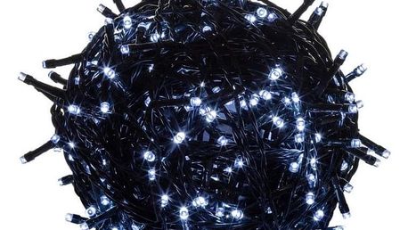 VOLTRONIC® 39455 Vánoční LED osvětlení 10 m - studená bílá 100 LED - zelený kabel