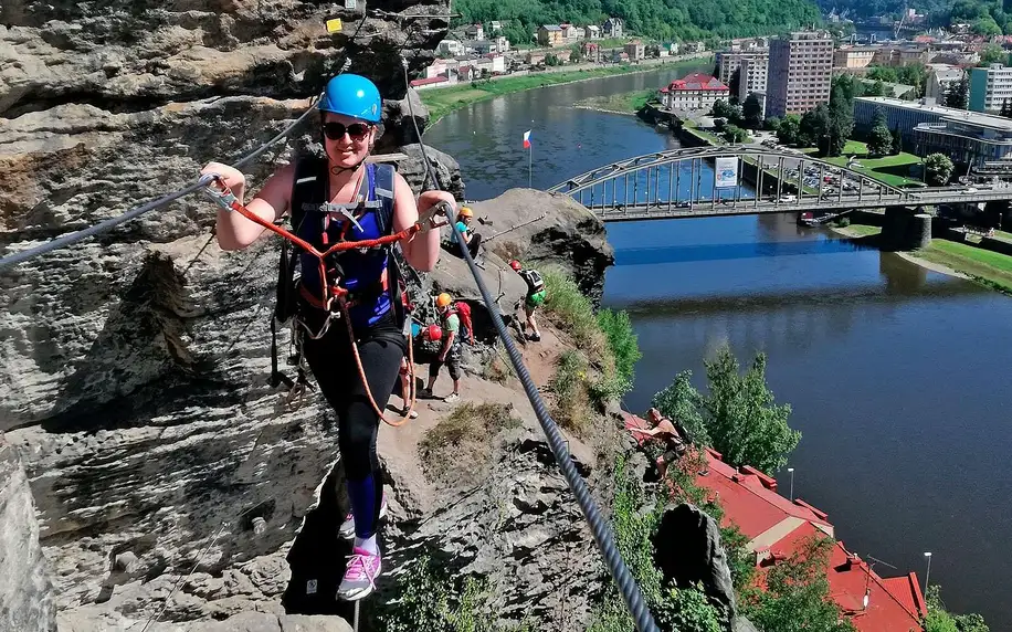 Via Ferrata: lezení po Pastýřské stěně v Děčíně