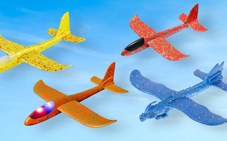 Pěnová házecí letadla: mnoho barev a velikostí