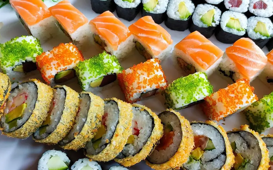 Obří sushi sety: 72 nebo 101 ks pro rodinu i partu