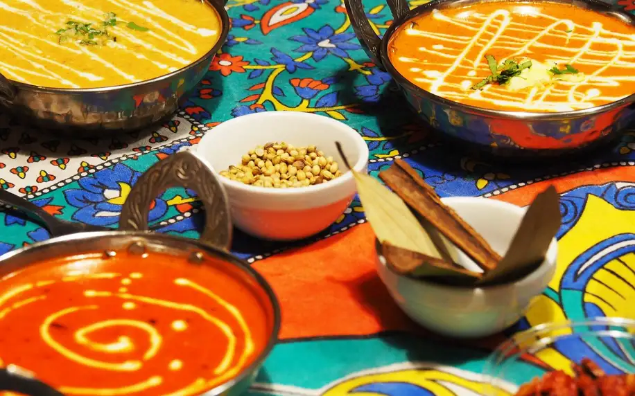 Indické menu: polévka a hlavní chod podle výběru