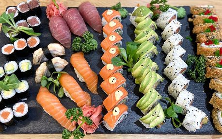 Set 16, 29 nebo 60 rolek sushi s rybami i zeleninou