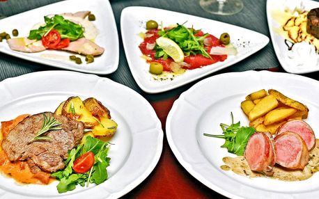 Degustační menu ve středomořské restauraci pro dva
