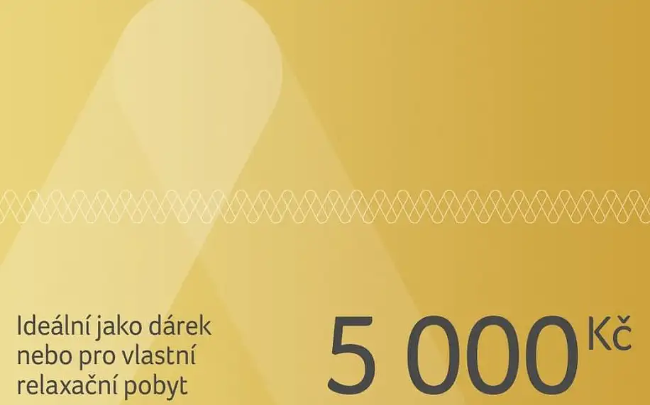 Dárkový poukaz na pobyt v ČR i zahraničí v hodnotě 5 000 Kč Dárkovy poukaz