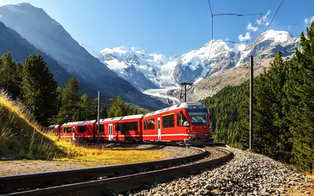 Švýcarsko vlakem na 6 dnů, polopenze