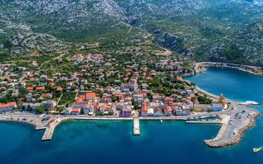 Chorvatsko: Karlobag 400 m od pláže v Apartmánech Marinko až pro 4 osoby s balkonem