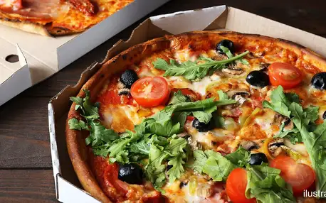 Dvě pizzy dle výběru ze 33 druhů, rozvoz za příplatek