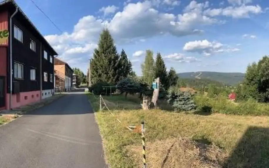 Karlovarský kraj: Horská bouda Schmitke výhled Klínovec